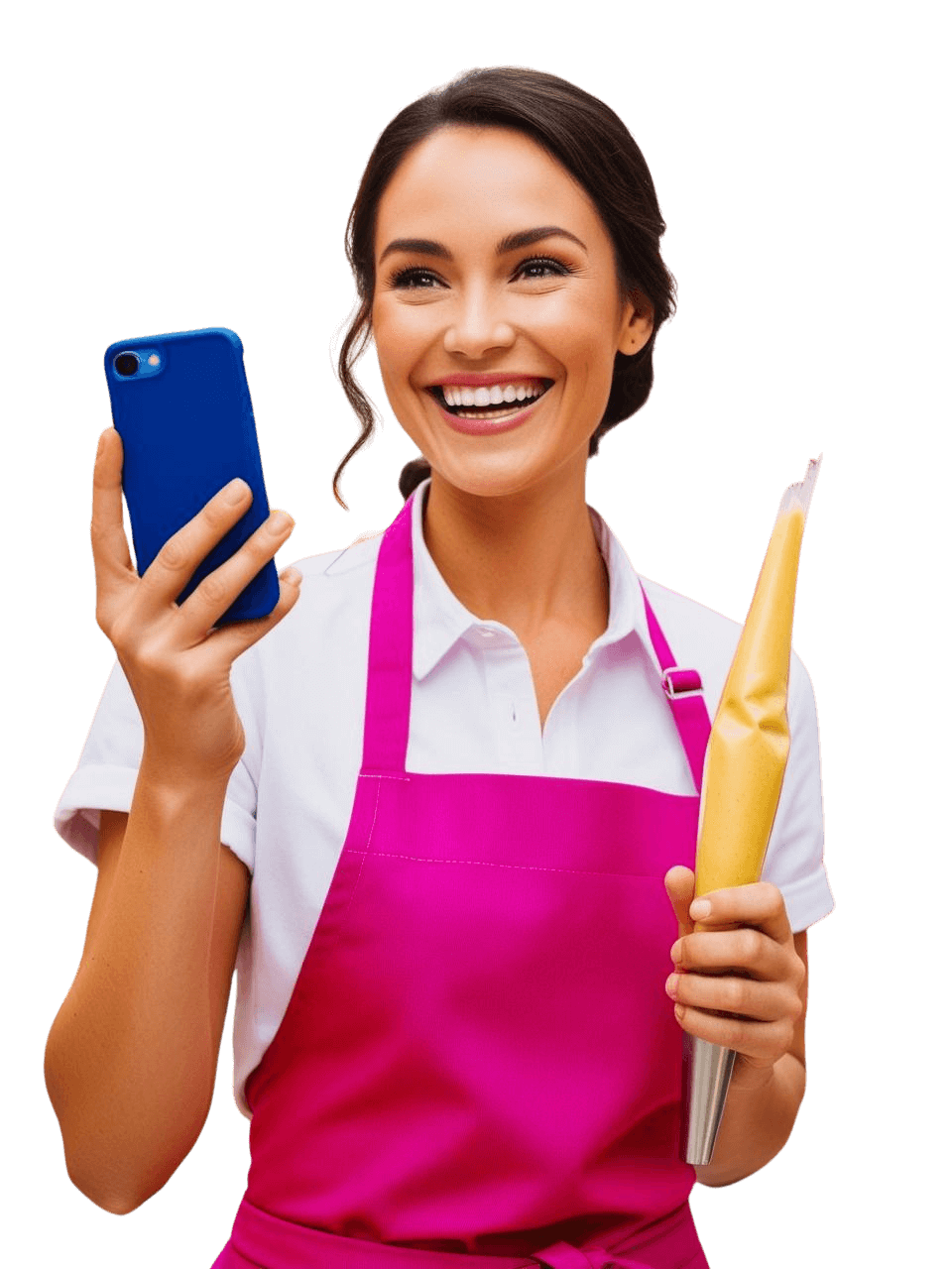 Tela inicial do Confeitaria Agenda - App para gestão completa de confeitarias com agendamento, orçamentos e controle financeiro Celular mostrando a tela inicial do aplicativo Confeitaria Agenda com funções: agendar pedidos, criar orçamentos, controle financeiro, cadastro de clientes e serviços